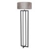 Metalen staande schemerlamp met kap Mace grijs-8283ZW