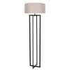 Metalen moderne staande vloerlamp met kap Mace Bruin-8286ZW