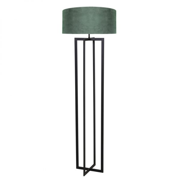 Metalen moderne vloerlamp met kap Mace groen-8287ZW