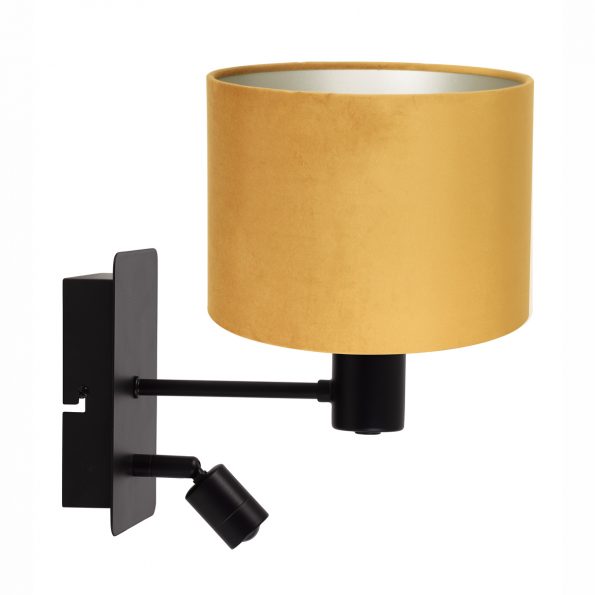 Metalen moderne wandlamp met kap Montana geel-8290ZW