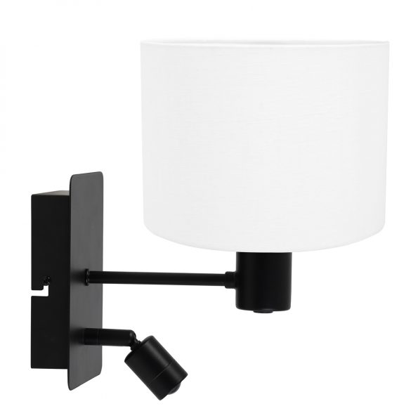 Metalen industriële wandlamp met kap Montana wit-8291ZW