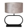 Metalen tafellamp met kap Jamiro grijs-8312ZW