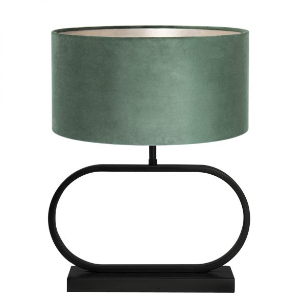 Metaal tafellamp met kap Jamiro groen-8316ZW