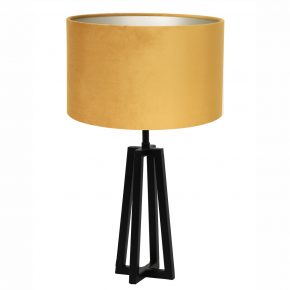 Metalen Design tafellamp  met kap Miley geel-8321ZW