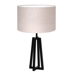 Metalen industriële tafellamp met kap Miley beige-8323ZW