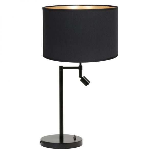 Metalen Design tafellamp met kap Montana zwart-8326ZW