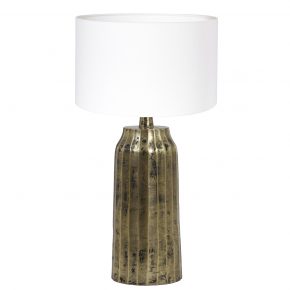 Metalen industriële tafellamp met kap Timi wit-8384GO