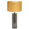 Metalen moderne tafellamp met kap Savi geel-8418ZW