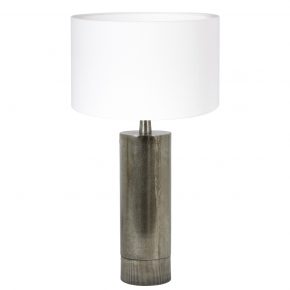 Metalen landelijke tafellamp met kap Savi wit-8419ZW