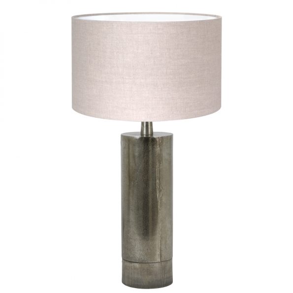 Metalen industriële tafellamp met kap Savi beige-8420ZW