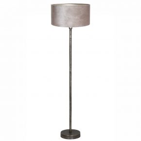 Metalen industriële schemer vloerlamp met kap Undai grijs-8422ZW