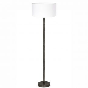 Metalen vloerlamp met kap Undai wit-8424ZW