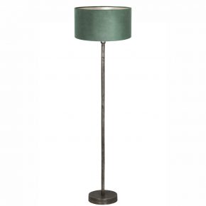 Metalen industriële schemerlamp met kap Undai groen-8426ZW