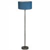 Metalen industriële vloerlamp met kap Undai blauw-8428ZW