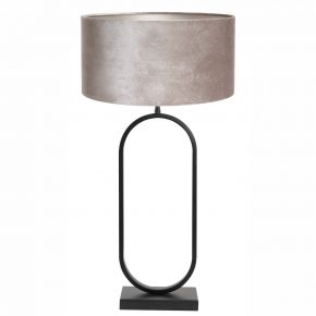Metalen moderne lampenvoet met kap Jamiri grijs-8429ZW