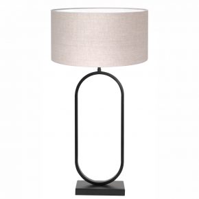 Metalen tafellamp met kap Jamiri beige-8432ZW