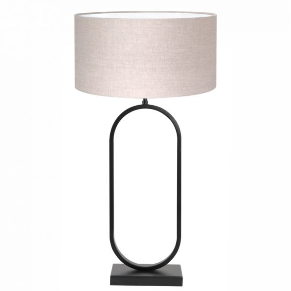 Metalen tafellamp met kap Jamiri beige-8432ZW