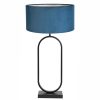 Metalen moderne schemer tafellamp met kap Jamiri blauw-8435ZW