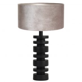 Moderne tafellamp lampenvoet Desley grijs-8436ZW