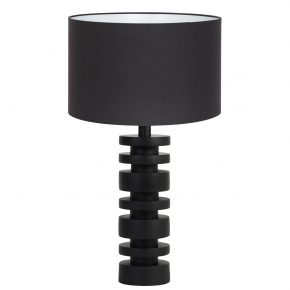 Moderne tafellamp Desley zwart-8441ZW