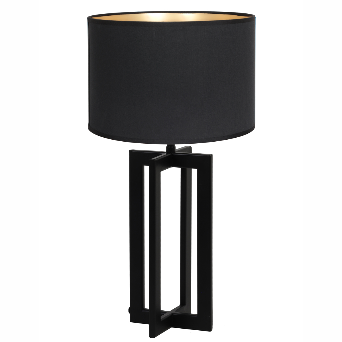 donderdag Wreedheid dennenboom Zwarte metalen moderne tafellamp met kap Mace zwart | Industriele lampen  online