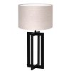 Metalen industriële frame tafellamp met kap Mace beige-8462ZW
