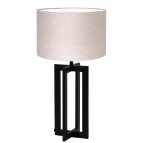 Metalen industriële frame tafellamp met kap Mace beige-8462ZW