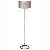 Metalen Design vloerlamp met kap Mavey grijs-8471ZW
