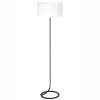 Metalen moderne vloerlamp met kap Mavey wit-8473ZW