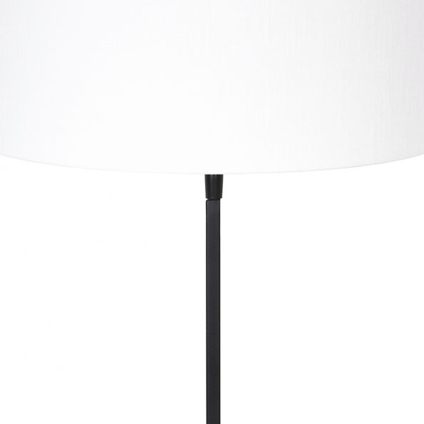 Metalen moderne vloerlamp met kap Mavey wit - Afbeelding 2