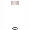 Metalen landelijke vloerlamp met kap Mavey beige-8474ZW