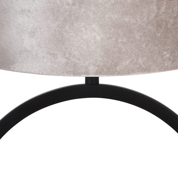 Trendy metalen tafellamp met kap Liva grijs - Afbeelding 2
