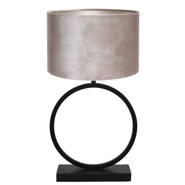 Trendy metalen tafellamp met kap Liva grijs-8479ZW