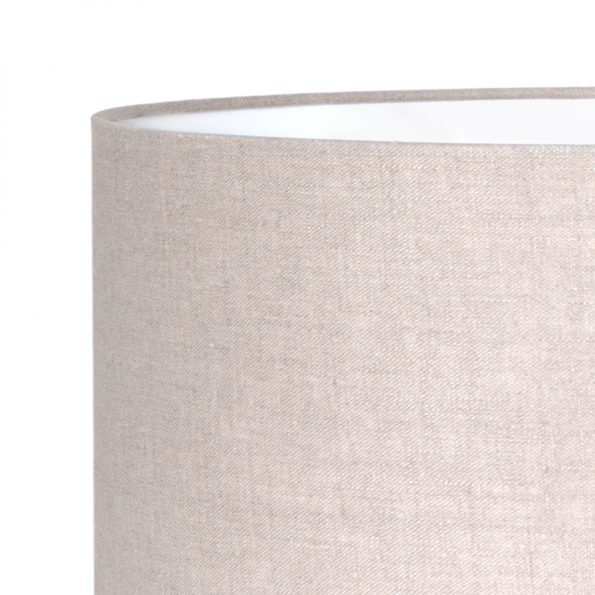 Ronde metalen moderne tafellamp met kap Liva beige - Afbeelding 3