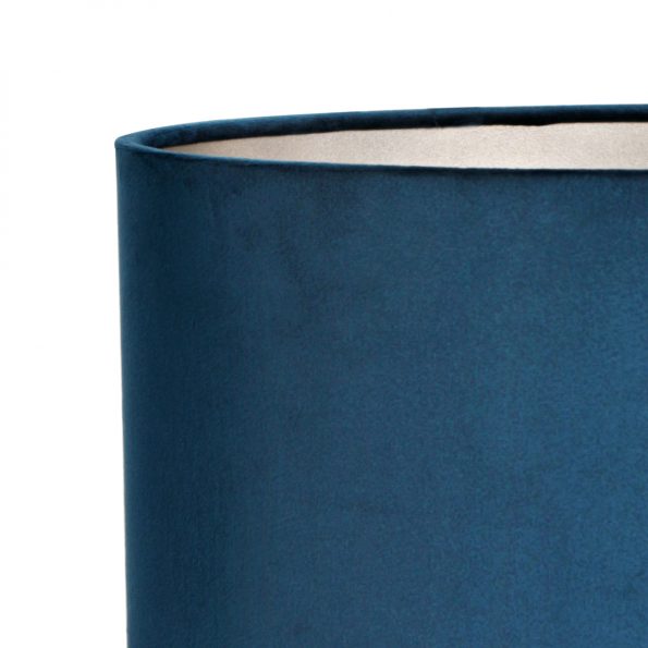 Metalen ronde tafellamp met kap Liva blauw - Afbeelding 3