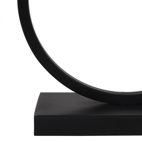 Metalen ronde tafellamp met kap Liva blauw - Afbeelding 4