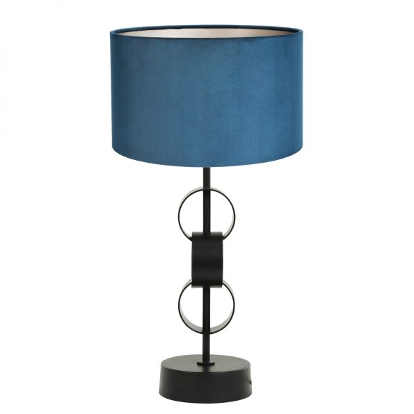 Metalen Design tafellamp Circulum zwart-8499ZW