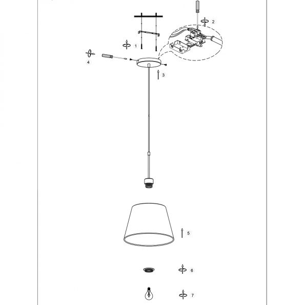 Industriële hanglamp Sparkled light transparant ø 32 cm - Afbeelding 7