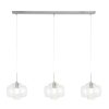 Glazen moderne drielichts eettafellamp Glazens light staal-9311ST