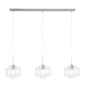 Glazen moderne drielichts eettafellamp Glazens light staal-9311ST