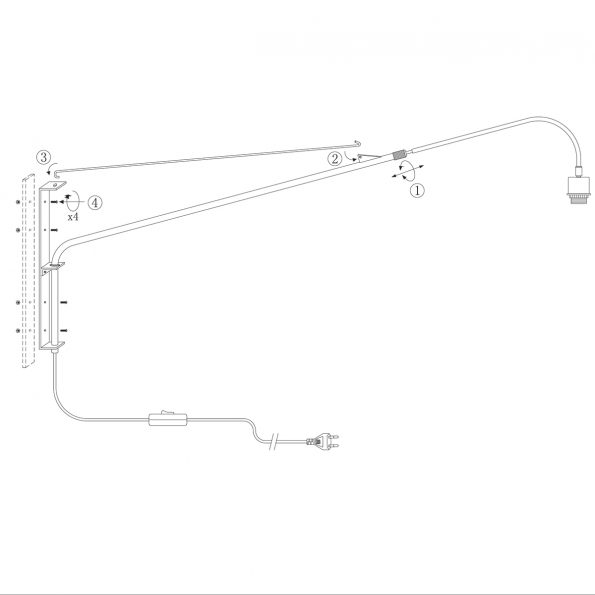 Industriële wandlamp Elegant classy zwart - Afbeelding 7