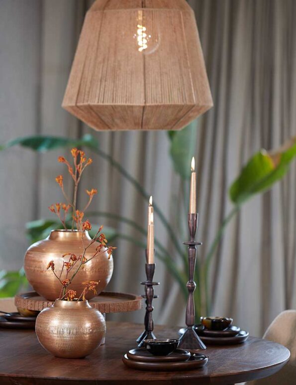 Industriële hanglamp Malva bruin ø 50 cm - Afbeelding 3