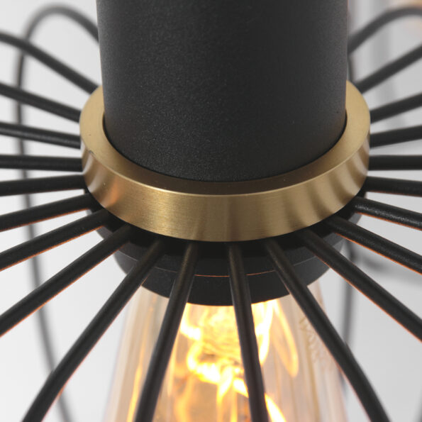 Industriële hanglamp Aureole zwart - Afbeelding 12