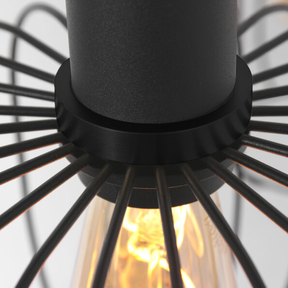 Industriële hanglamp Aureole zwart - Afbeelding 13