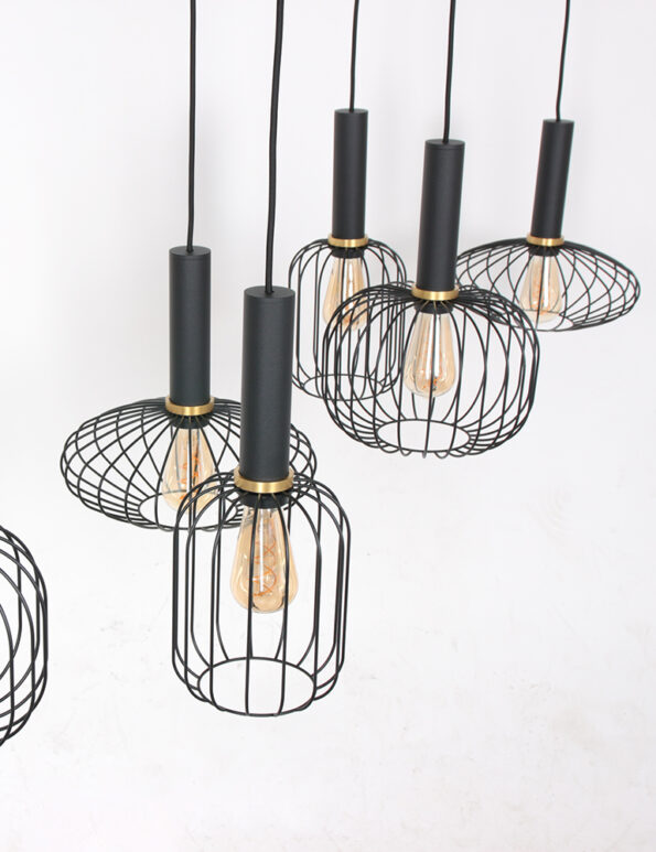 Industriële hanglamp Aureole zwart - Afbeelding 15