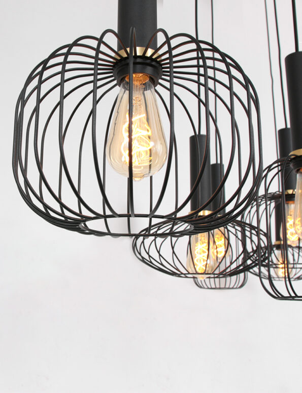 Industriële hanglamp Aureole zwart - Afbeelding 16