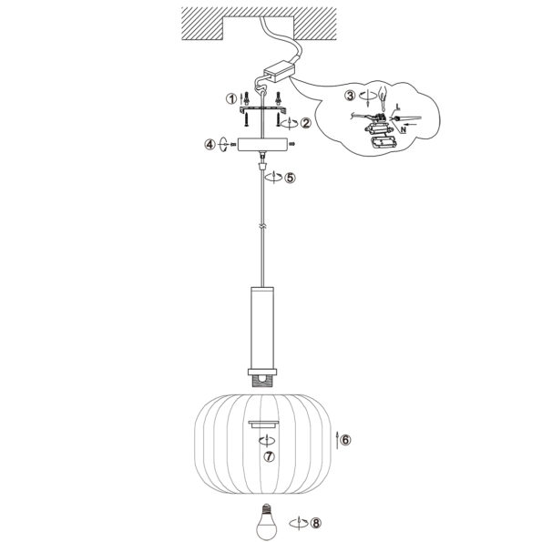Industriële hanglamp Aureole zwart ø 25 cm - Afbeelding 8