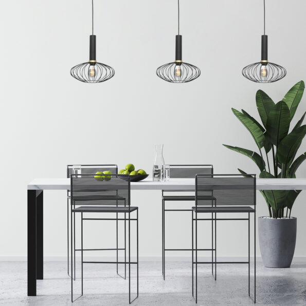 Industriële hanglamp Aureole zwart ø 28 cm - Afbeelding 4