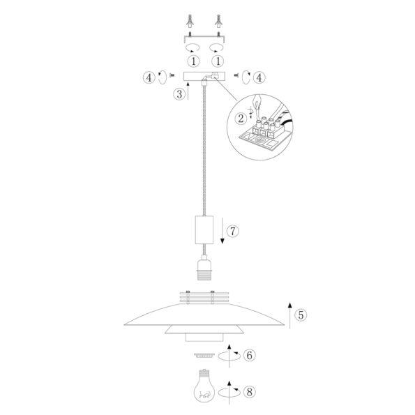 Industriële hanglamp Flinter zwart ø 47 cm - Afbeelding 9