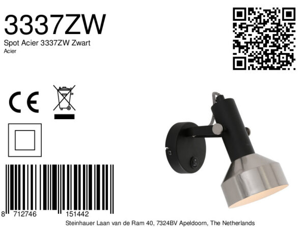 Industriële spot Acier zwart - Afbeelding 7